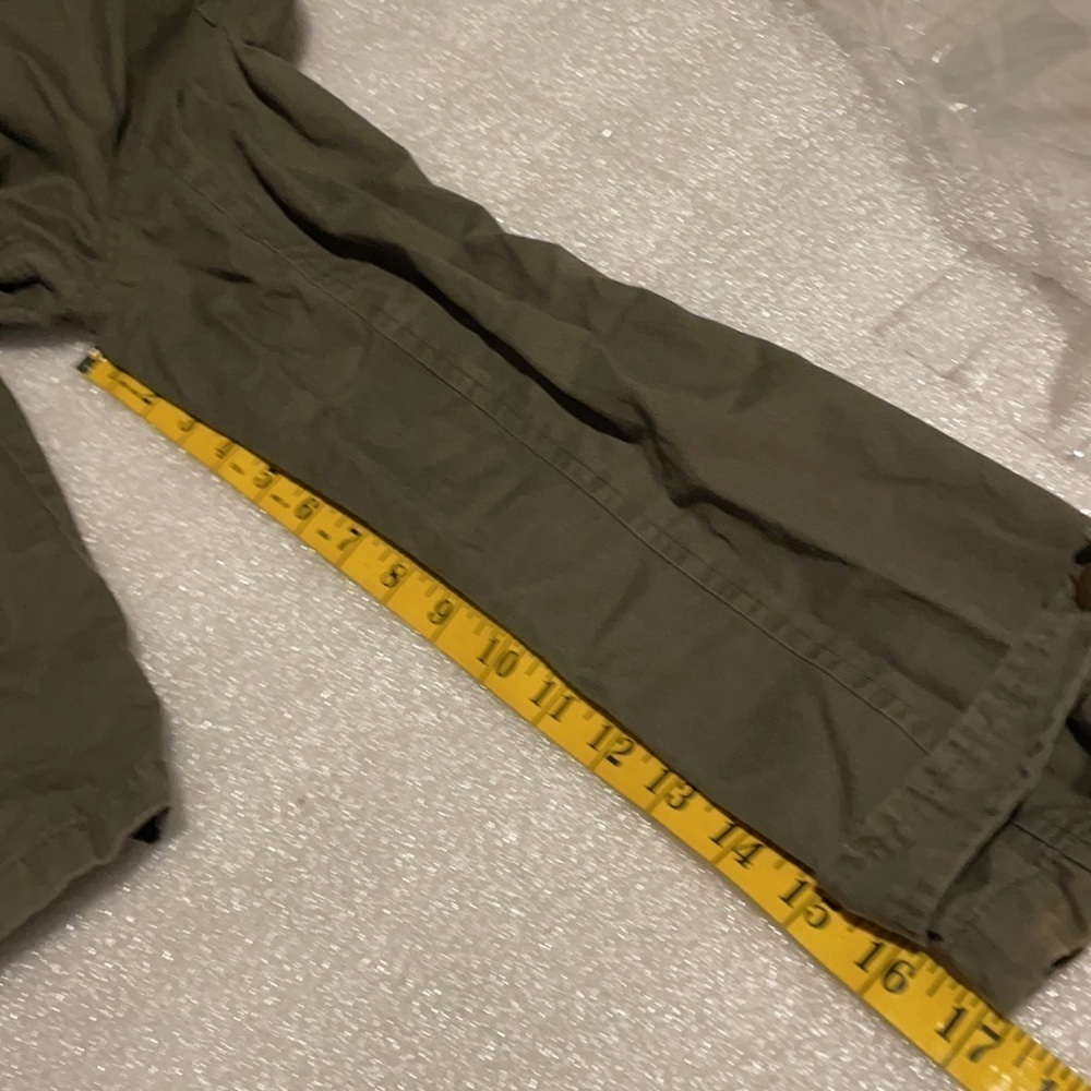 ark & co olive green, long hooded cargo jacket with a draw string waist. Medium - Picture 14 of 15